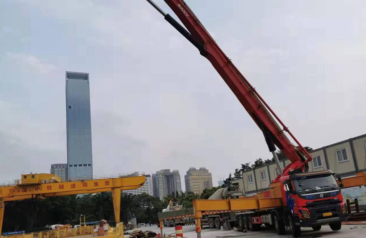 珠三角超长臂架泵车液压油温高，散热器要多大才够用？